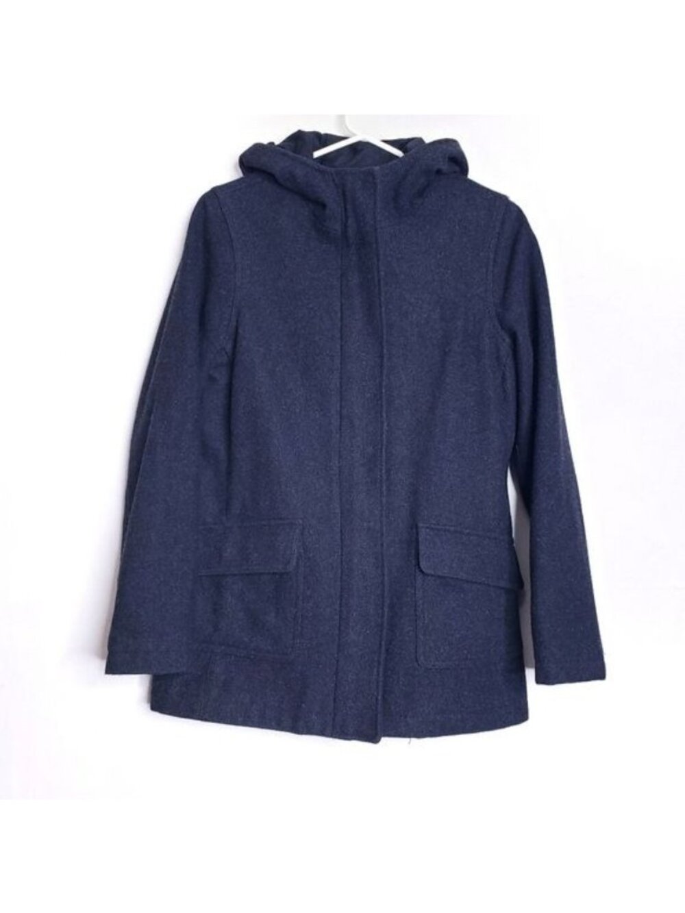 Old Navy Charcoal Gray Wool Blend Zip Front Pea Coat Jacket Women's Size Small